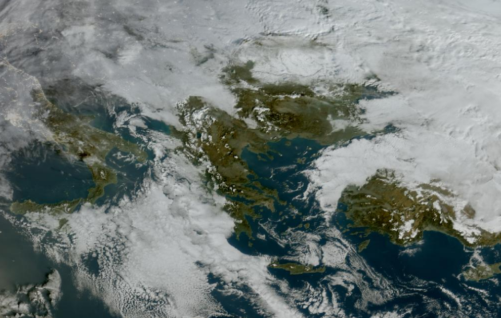 Τελευταία δορυφορική εικόνα νεφοκάλυψης