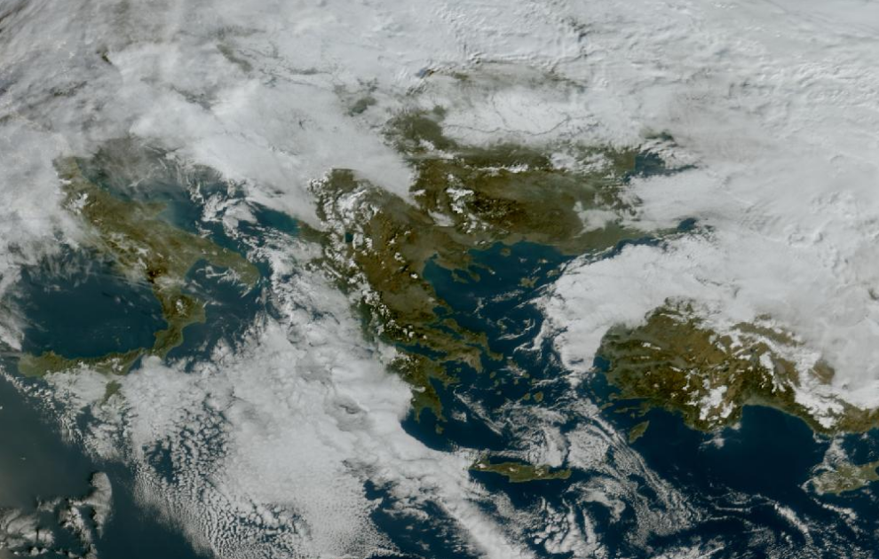 Τελευταία δορυφορική εικόνα νεφοκάλυψης