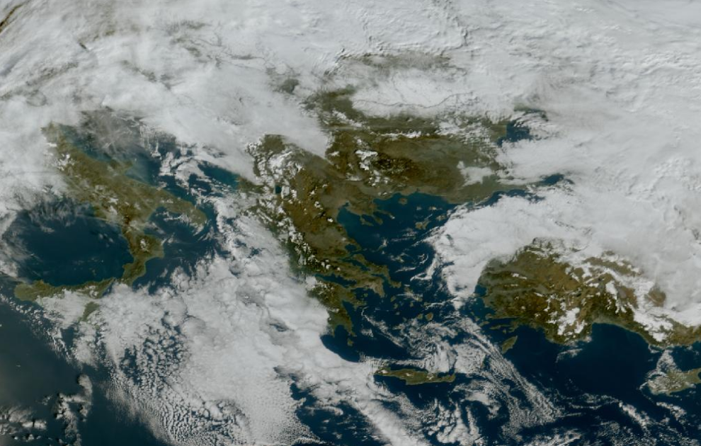 Τελευταία δορυφορική εικόνα νεφοκάλυψης