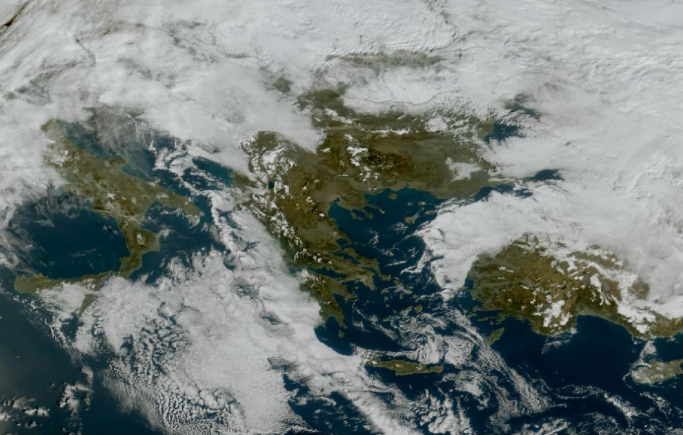 Τελευταία δορυφορική εικόνα νεφοκάλυψης