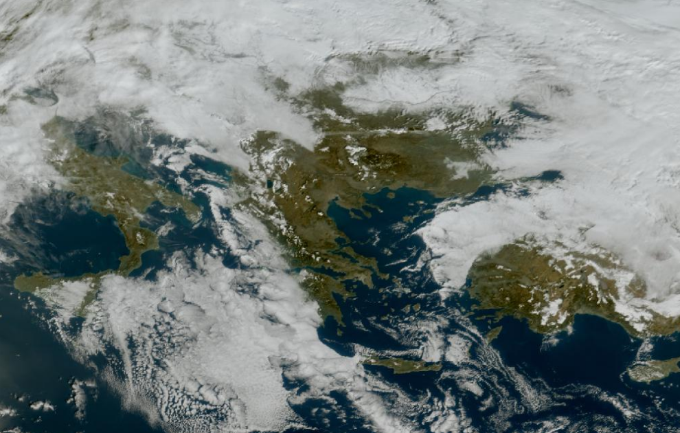 Τελευταία δορυφορική εικόνα νεφοκάλυψης