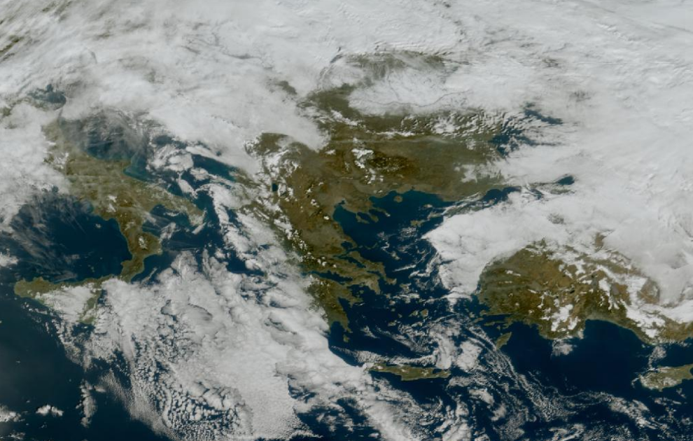 Τελευταία δορυφορική εικόνα νεφοκάλυψης