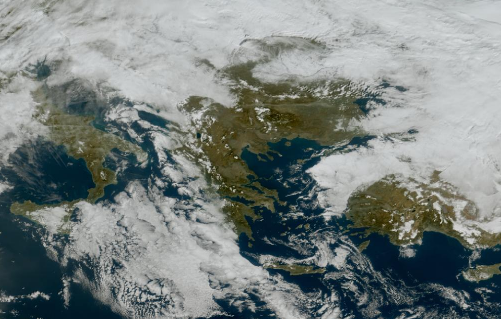 Τελευταία δορυφορική εικόνα νεφοκάλυψης