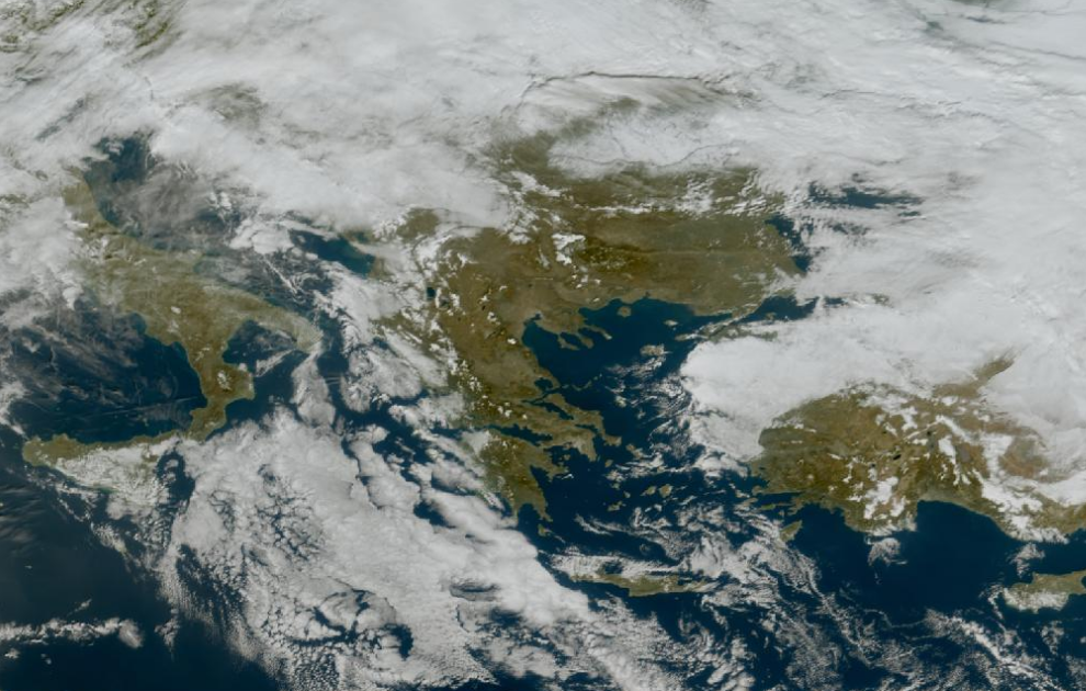 Τελευταία δορυφορική εικόνα νεφοκάλυψης