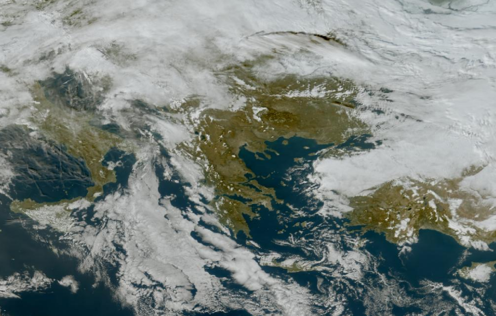 Τελευταία δορυφορική εικόνα νεφοκάλυψης