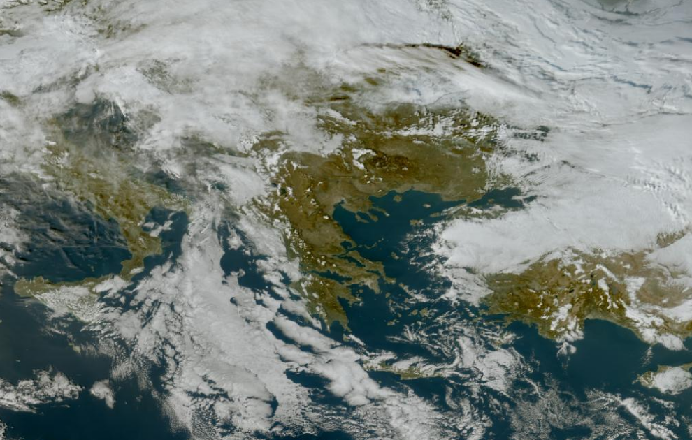 Τελευταία δορυφορική εικόνα νεφοκάλυψης