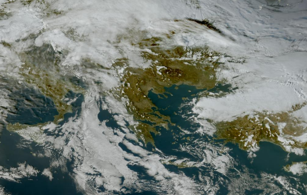 Τελευταία δορυφορική εικόνα νεφοκάλυψης