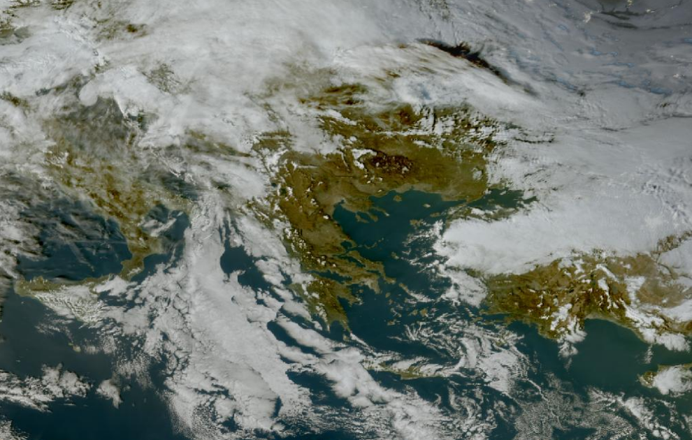 Τελευταία δορυφορική εικόνα νεφοκάλυψης