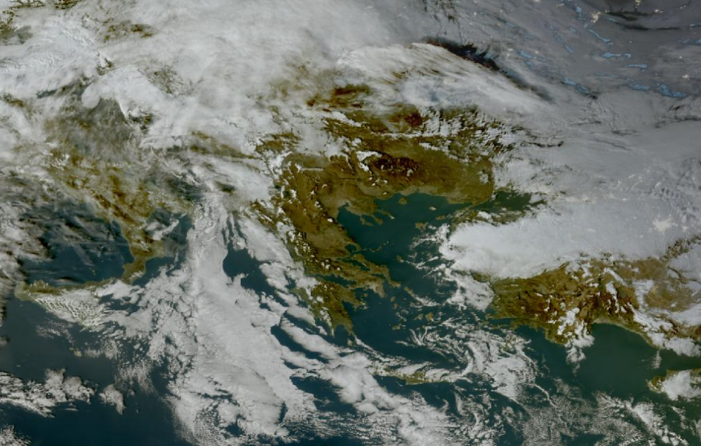 Τελευταία δορυφορική εικόνα νεφοκάλυψης