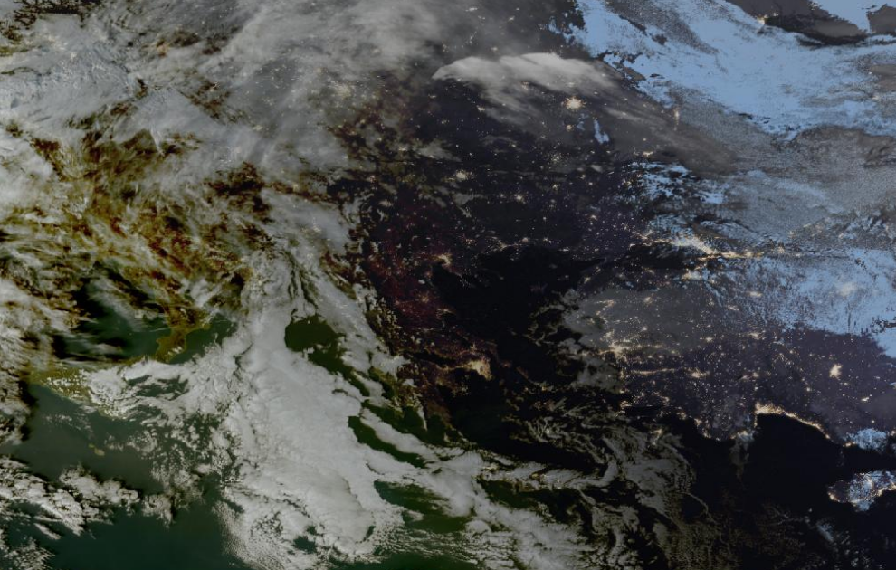 Τελευταία δορυφορική εικόνα νεφοκάλυψης