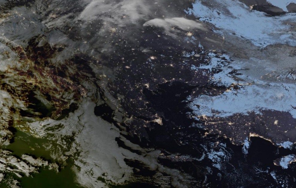 Τελευταία δορυφορική εικόνα νεφοκάλυψης