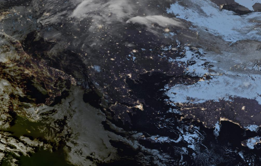 Τελευταία δορυφορική εικόνα νεφοκάλυψης