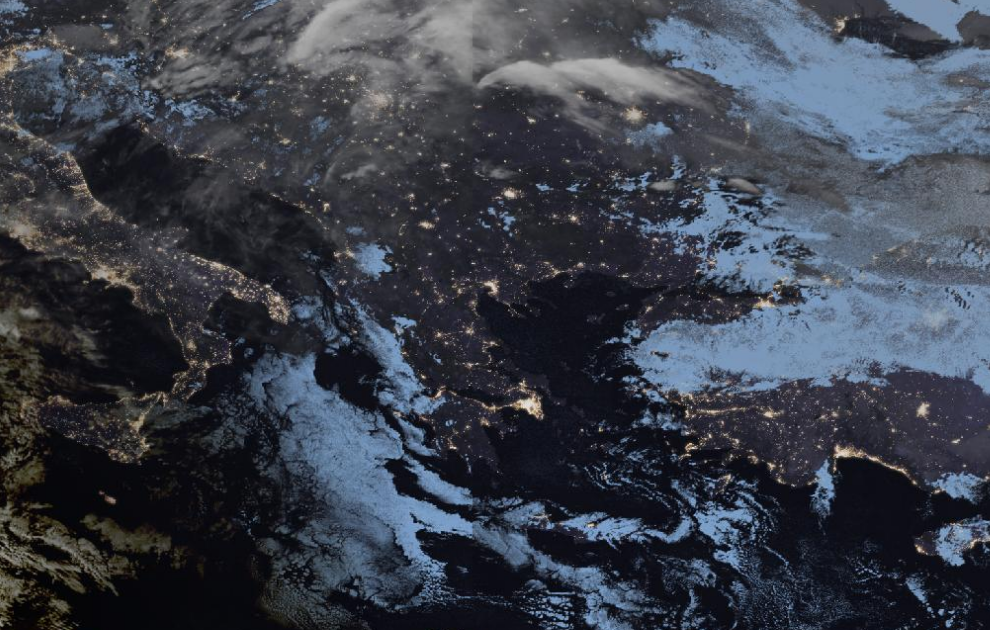 Τελευταία δορυφορική εικόνα νεφοκάλυψης