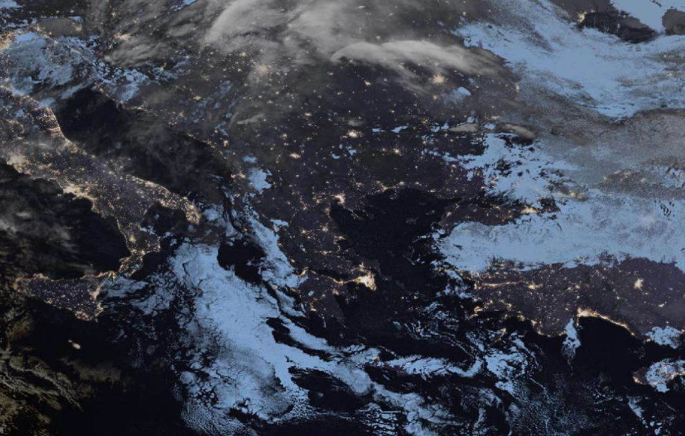 Τελευταία δορυφορική εικόνα νεφοκάλυψης