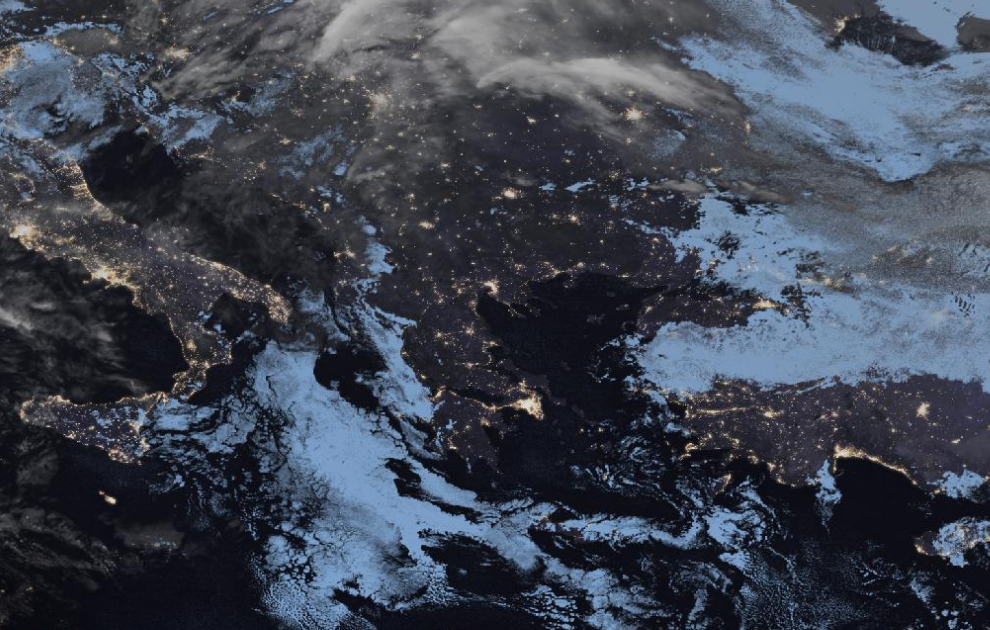 Τελευταία δορυφορική εικόνα νεφοκάλυψης