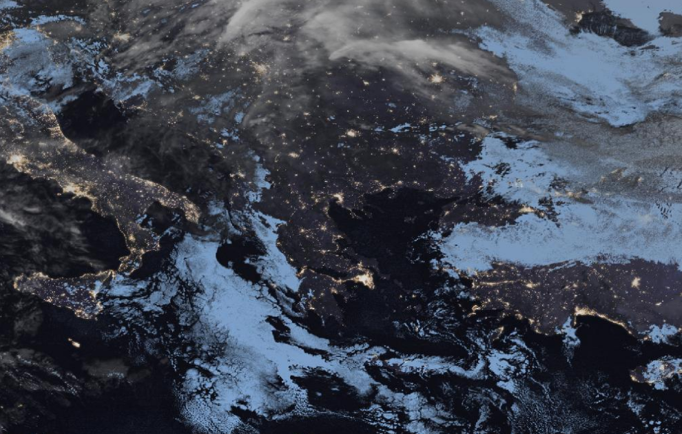 Τελευταία δορυφορική εικόνα νεφοκάλυψης