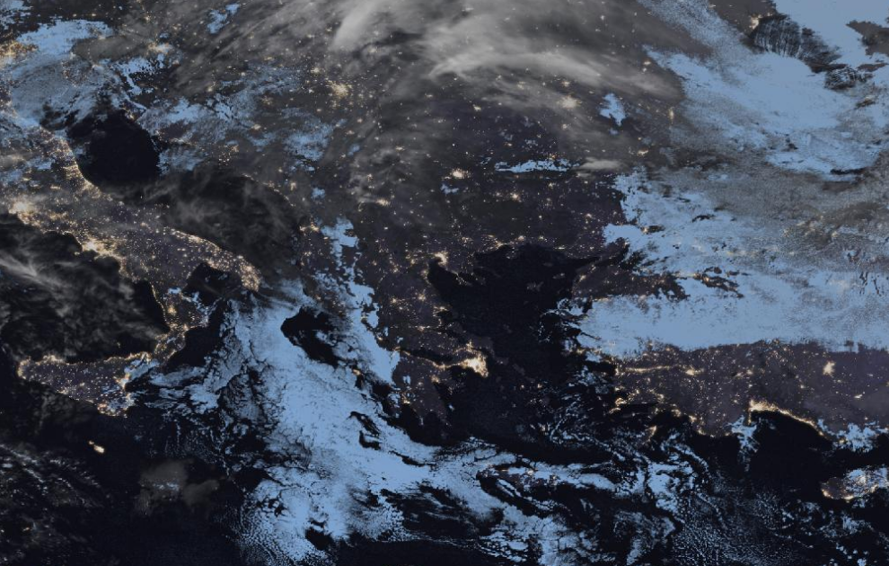 Τελευταία δορυφορική εικόνα νεφοκάλυψης