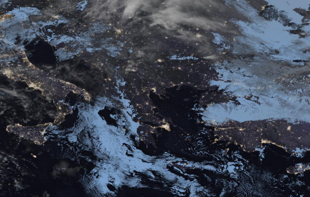 Τελευταία δορυφορική εικόνα νεφοκάλυψης