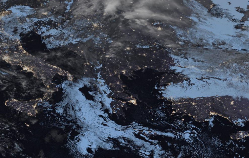 Τελευταία δορυφορική εικόνα νεφοκάλυψης