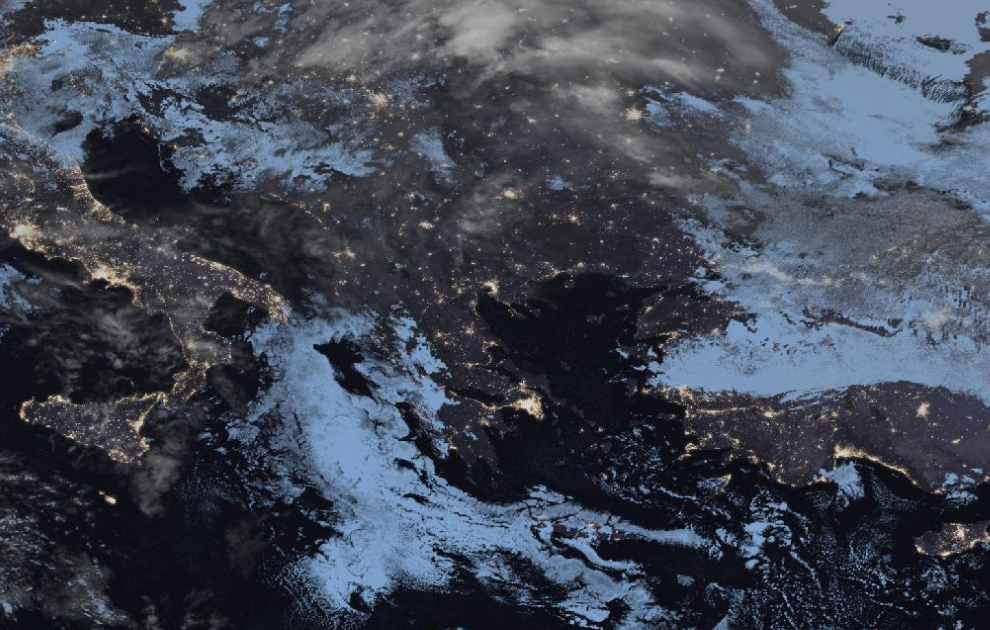 Τελευταία δορυφορική εικόνα νεφοκάλυψης