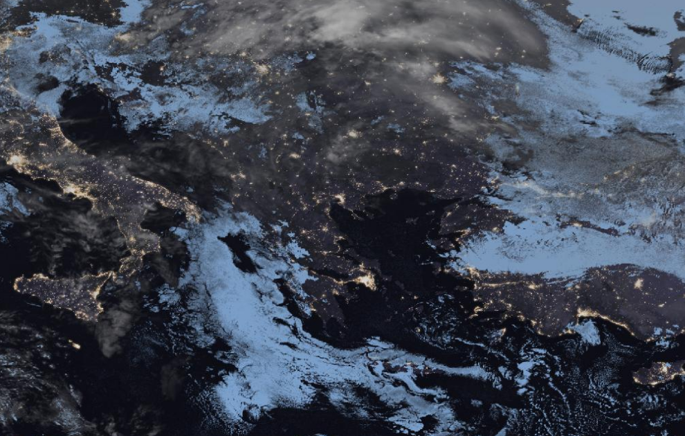 Τελευταία δορυφορική εικόνα νεφοκάλυψης