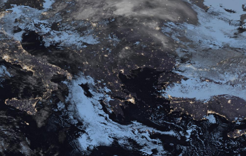 Τελευταία δορυφορική εικόνα νεφοκάλυψης