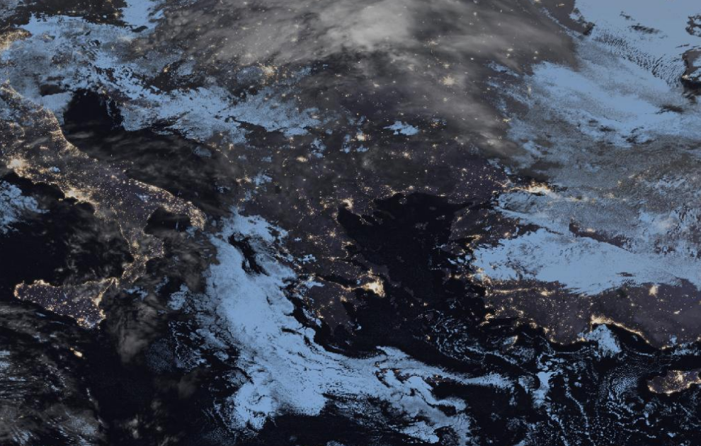 Τελευταία δορυφορική εικόνα νεφοκάλυψης