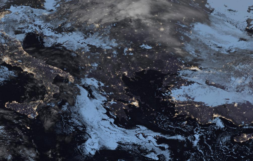 Τελευταία δορυφορική εικόνα νεφοκάλυψης