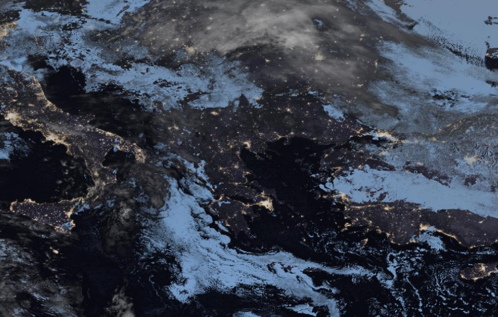 Τελευταία δορυφορική εικόνα νεφοκάλυψης