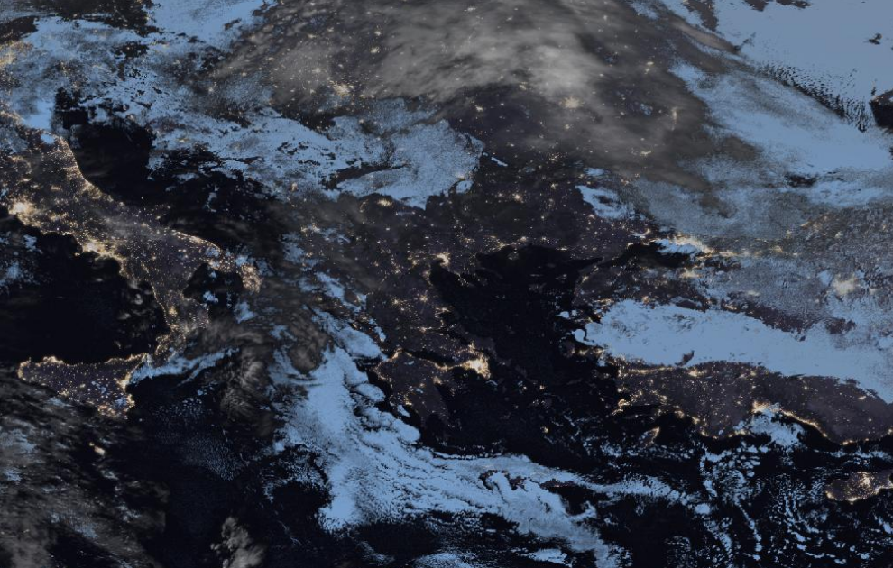 Τελευταία δορυφορική εικόνα νεφοκάλυψης