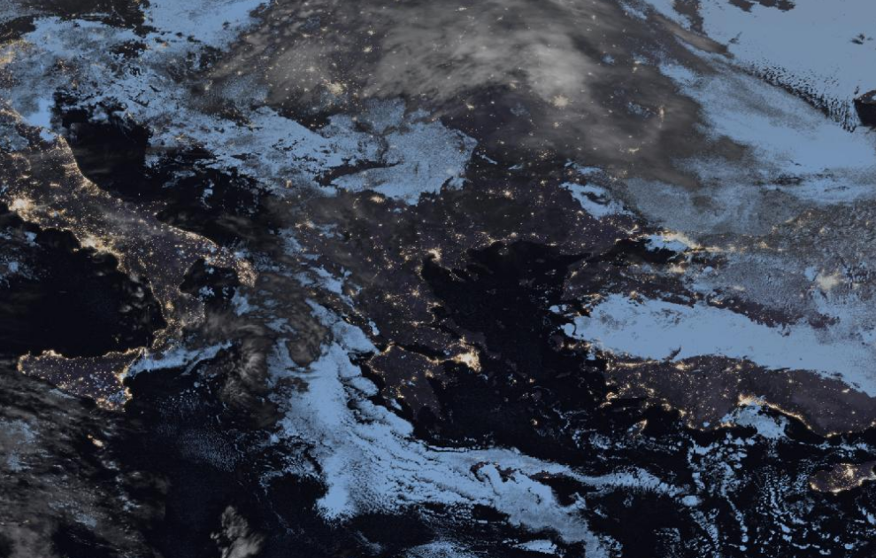 Τελευταία δορυφορική εικόνα νεφοκάλυψης