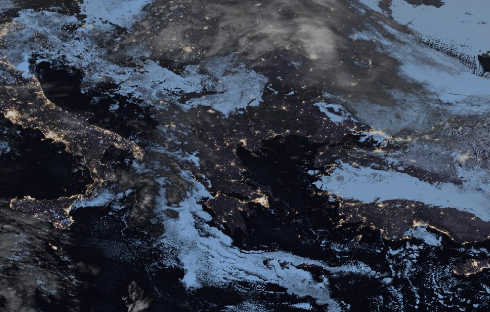 Τελευταία δορυφορική εικόνα νεφοκάλυψης