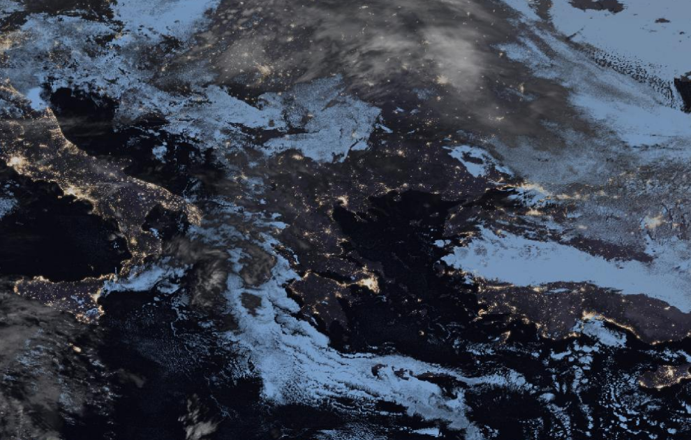 Τελευταία δορυφορική εικόνα νεφοκάλυψης