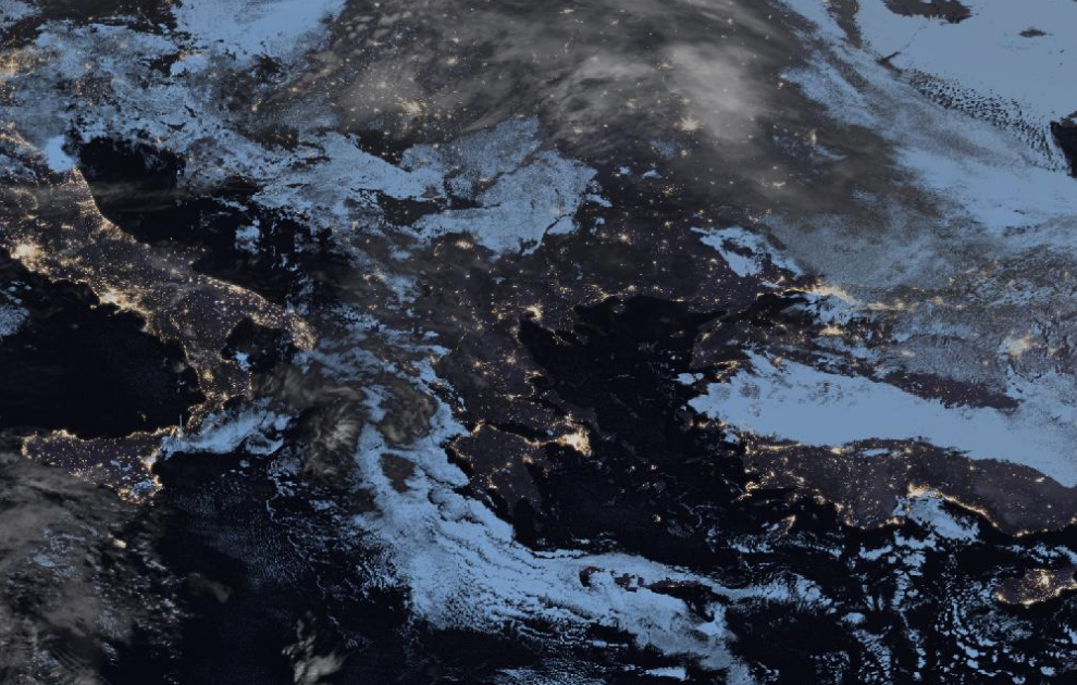 Τελευταία δορυφορική εικόνα νεφοκάλυψης