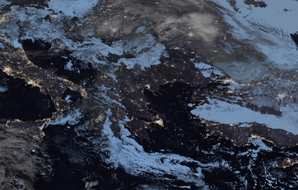 Τελευταία δορυφορική εικόνα νεφοκάλυψης