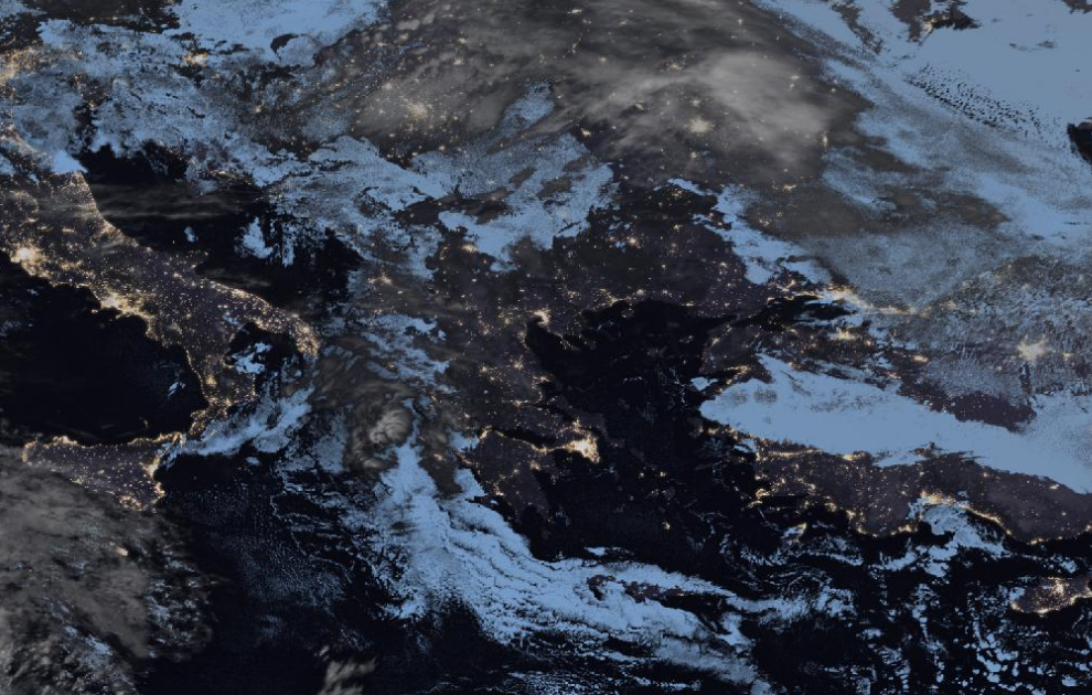 Τελευταία δορυφορική εικόνα νεφοκάλυψης