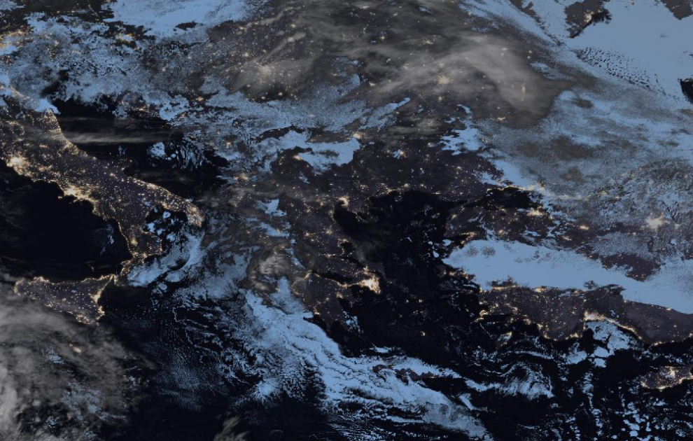 Τελευταία δορυφορική εικόνα νεφοκάλυψης