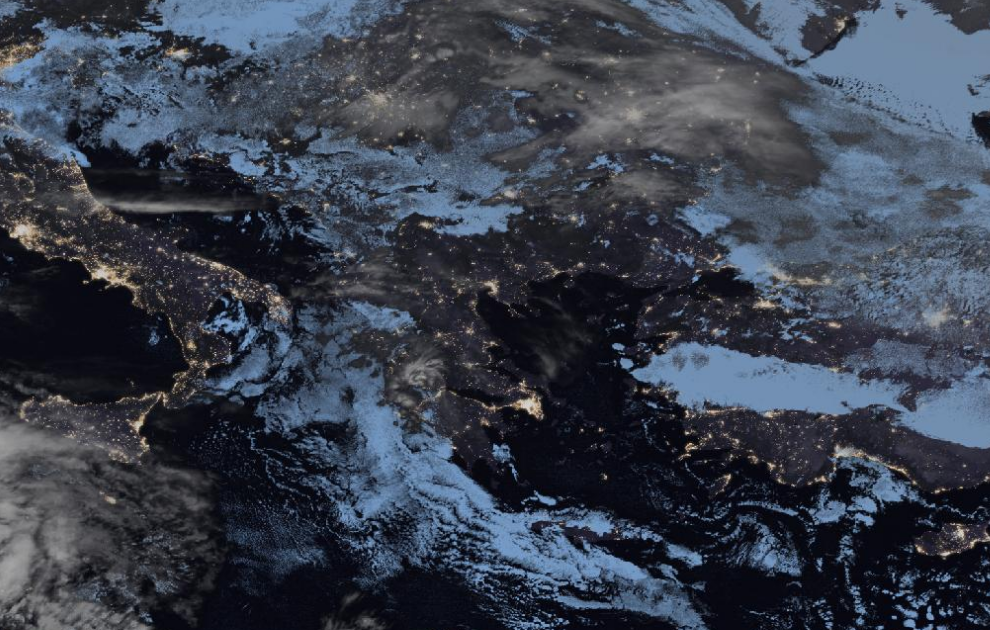 Τελευταία δορυφορική εικόνα νεφοκάλυψης