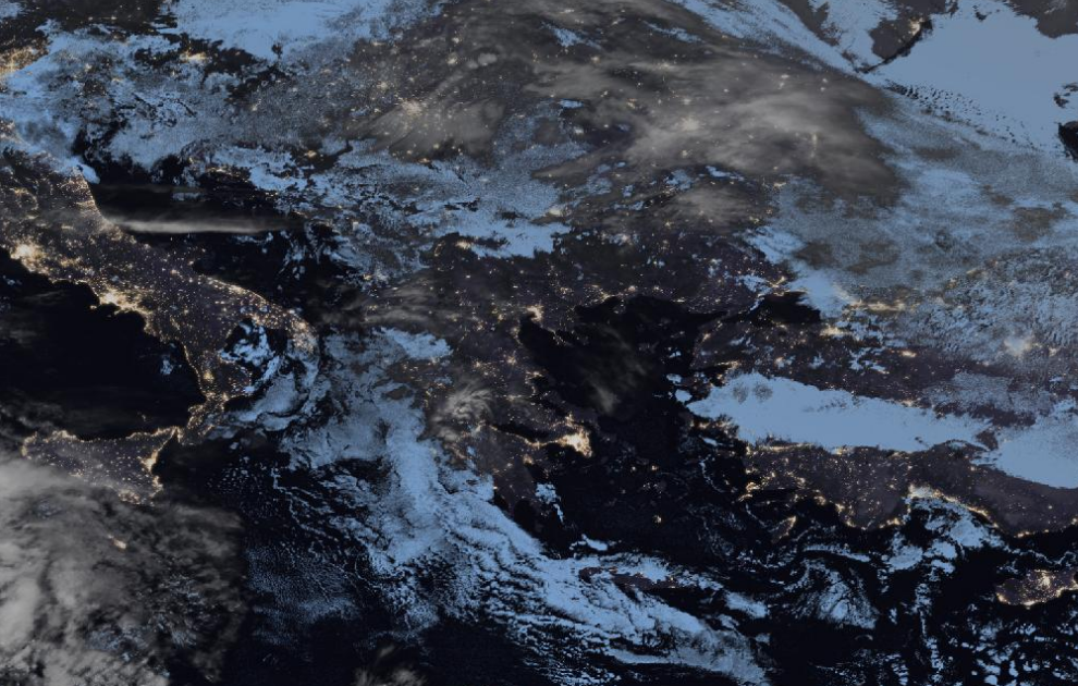 Τελευταία δορυφορική εικόνα νεφοκάλυψης