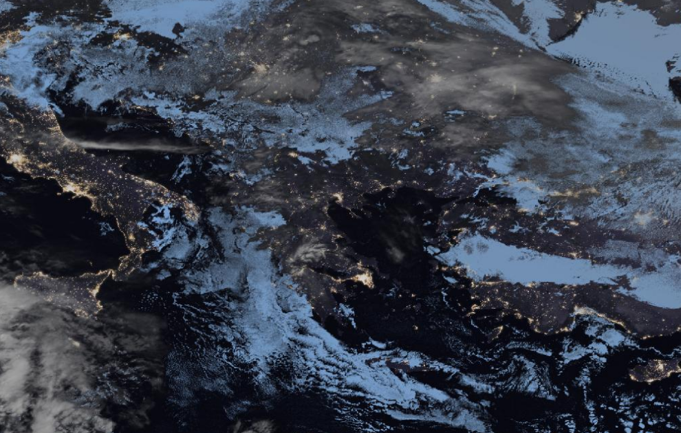 Τελευταία δορυφορική εικόνα νεφοκάλυψης