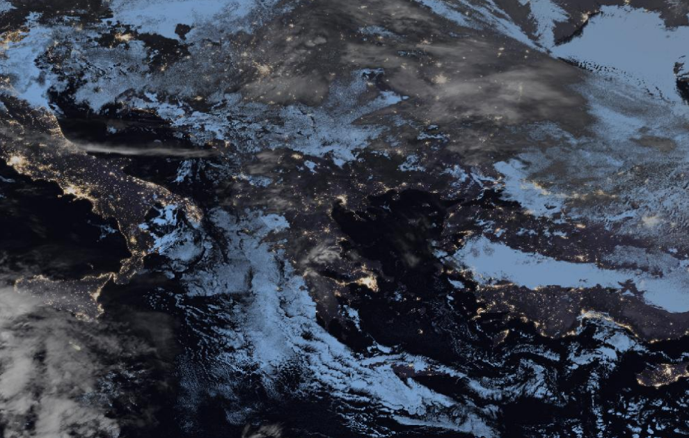 Τελευταία δορυφορική εικόνα νεφοκάλυψης