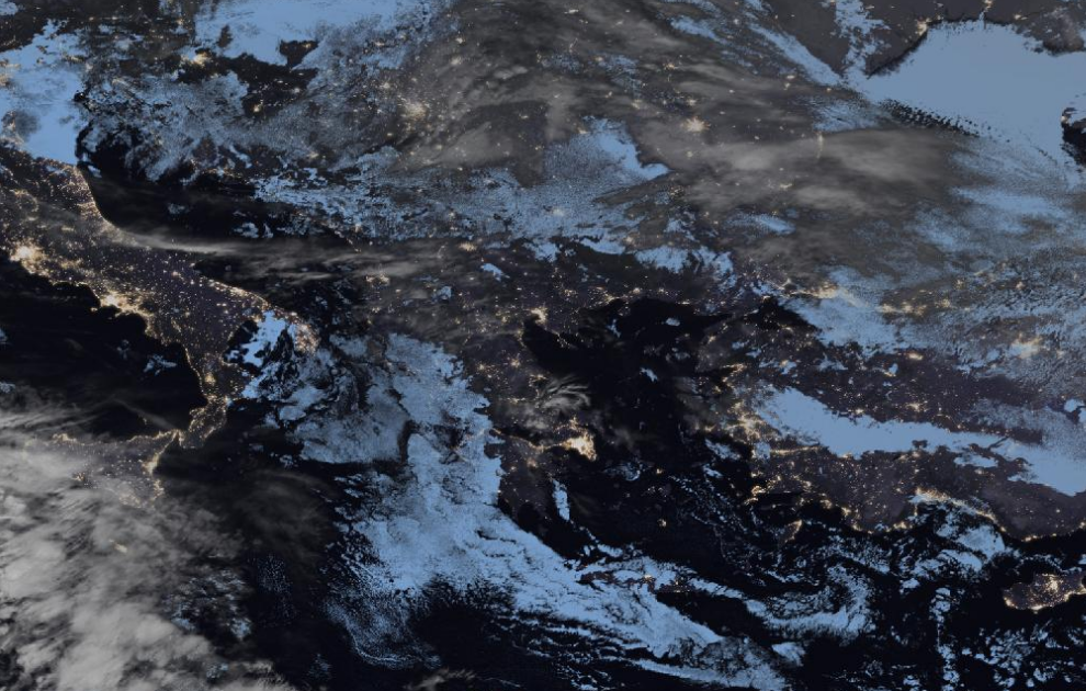 Τελευταία δορυφορική εικόνα νεφοκάλυψης