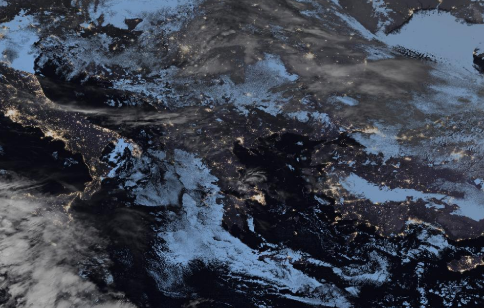 Τελευταία δορυφορική εικόνα νεφοκάλυψης