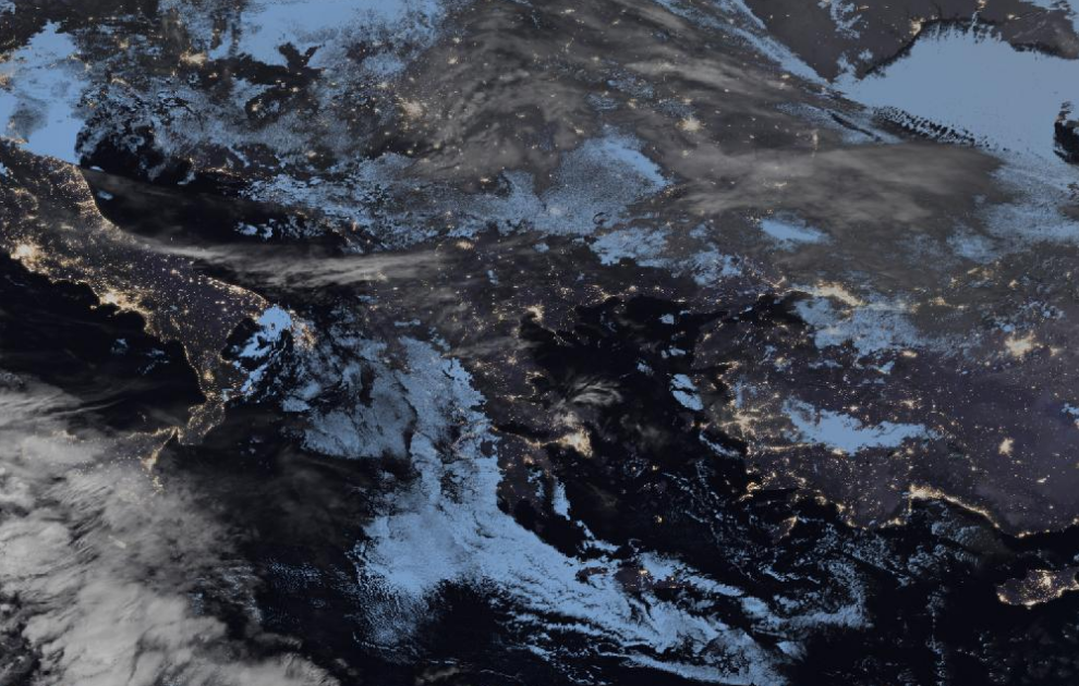 Τελευταία δορυφορική εικόνα νεφοκάλυψης