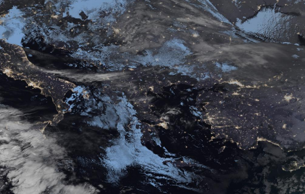 Τελευταία δορυφορική εικόνα νεφοκάλυψης