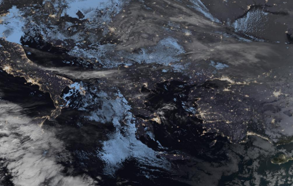 Τελευταία δορυφορική εικόνα νεφοκάλυψης