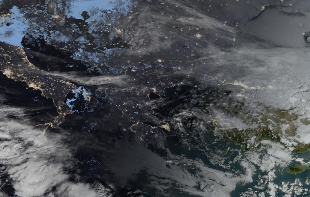 Τελευταία δορυφορική εικόνα νεφοκάλυψης