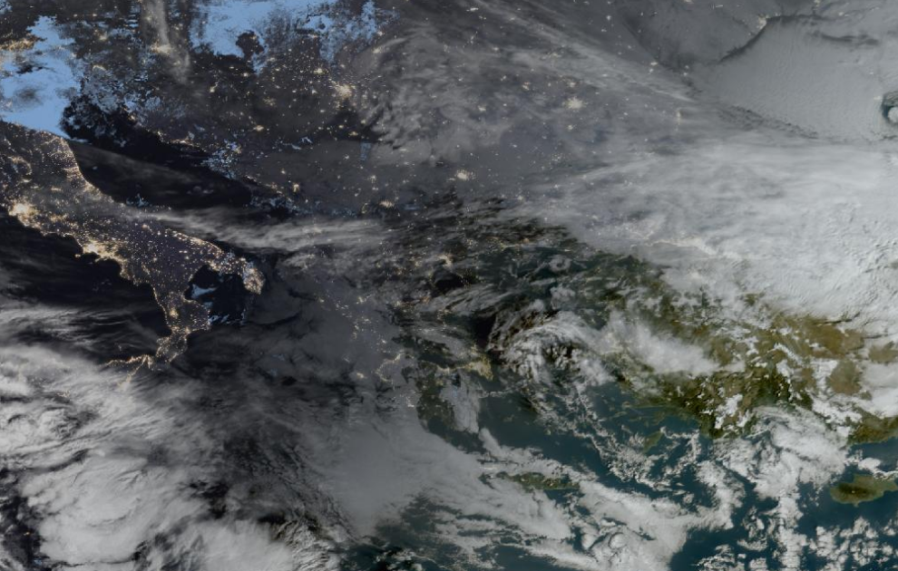 Τελευταία δορυφορική εικόνα νεφοκάλυψης