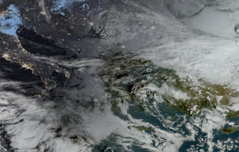 Τελευταία δορυφορική εικόνα νεφοκάλυψης