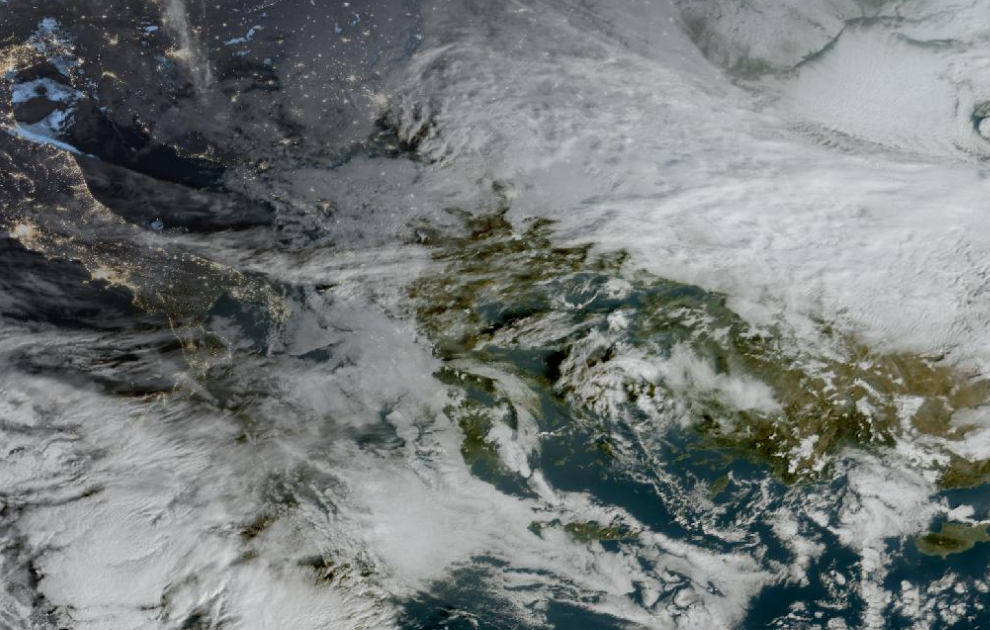 Τελευταία δορυφορική εικόνα νεφοκάλυψης